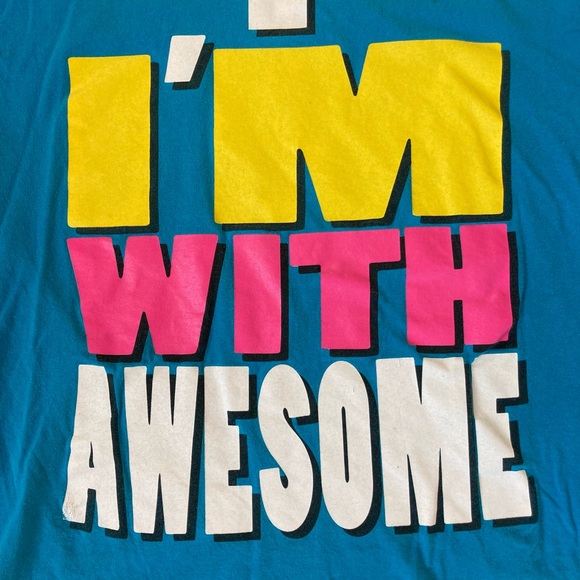 Rare vintage 90s I’M WITH AWESOME t-shirt. - Picture 2 of 3